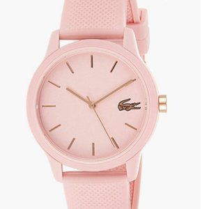 Lacoste 12.12 Womens Pink Silicone Rubber Strap Sports Watch - 36mm